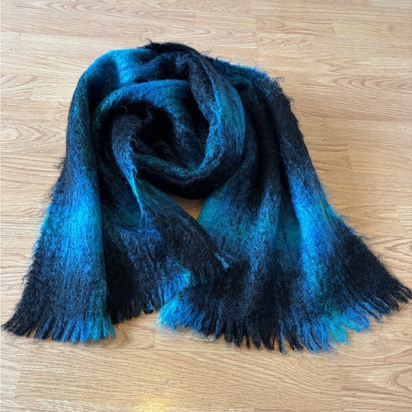 The Scotch House Blue And Black Scarf - Picture 3 of 10